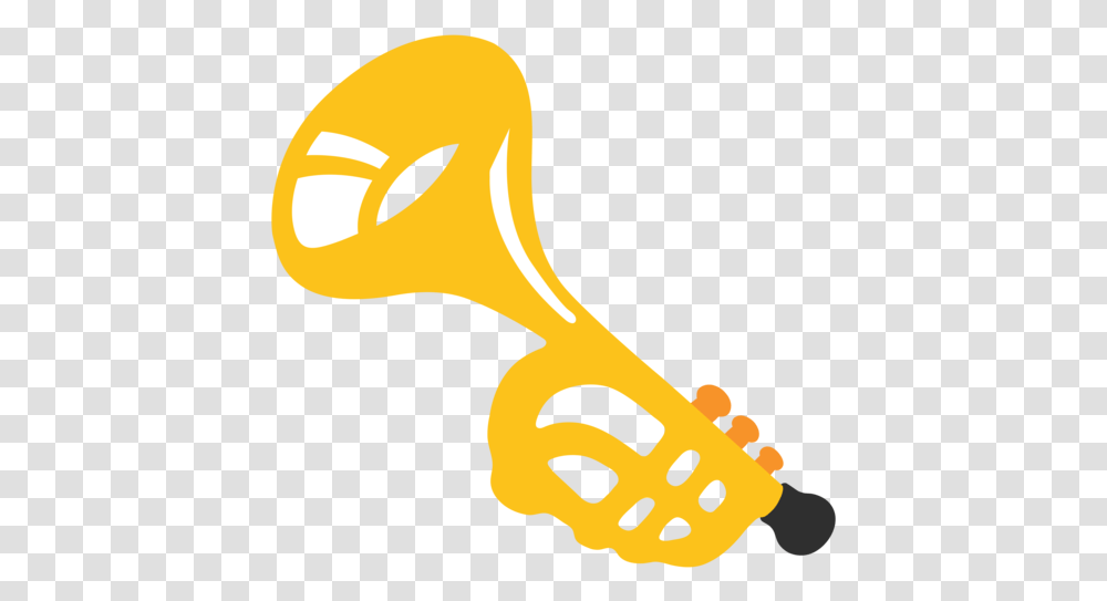 Trumpet Emoji Emoticon Trompette, Musical Instrument, Hammer, Tool, Brass Section Transparent Png