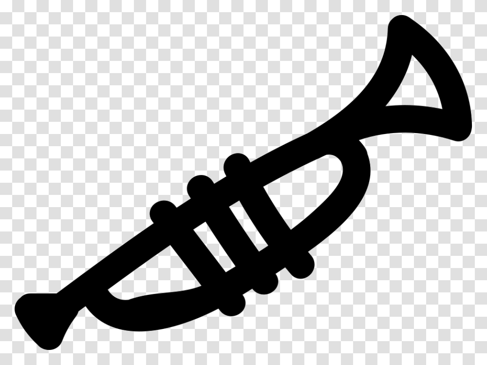Trumpet Hand Drawn Musical Instrument Trumpet, Brass Section, Horn, Scissors, Blade Transparent Png
