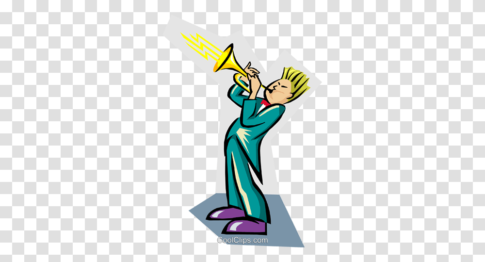 Trumpet Player Royalty Free Vector Clip Art Illustration, Horn, Brass Section, Musical Instrument, Poster Transparent Png