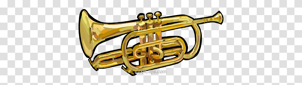 Trumpet Royalty Free Vector Clip Art Illustration, Horn, Brass Section, Musical Instrument, Cornet Transparent Png