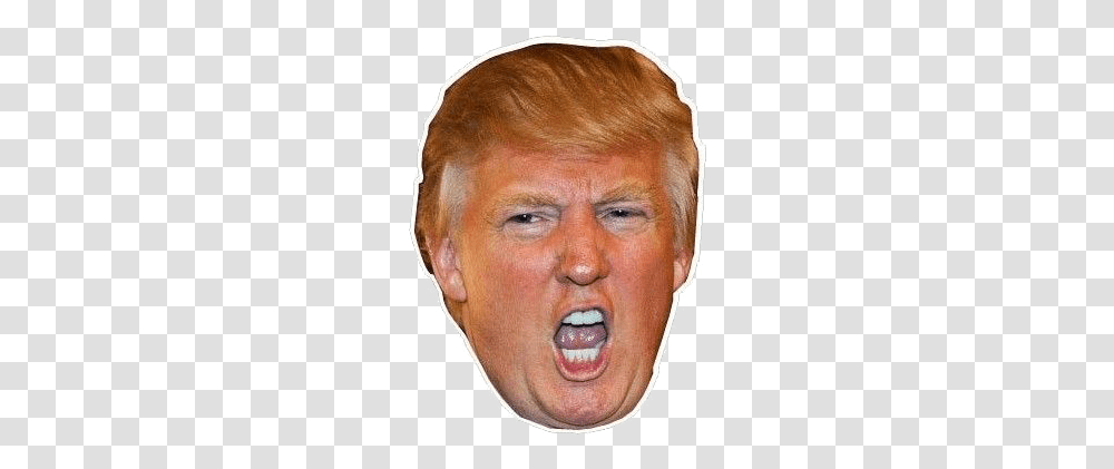 Trumps Head Cut Out, Face, Person, Human, Teeth Transparent Png