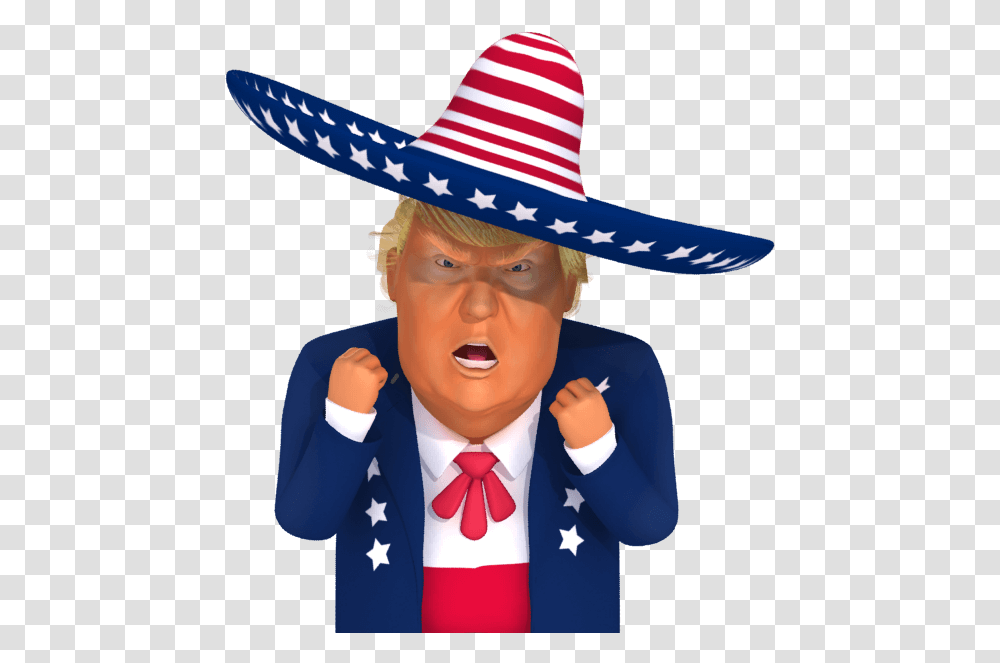 Trumpstickers Angry Mexican Trump 3d Satire, Clothing, Apparel, Person, Human Transparent Png