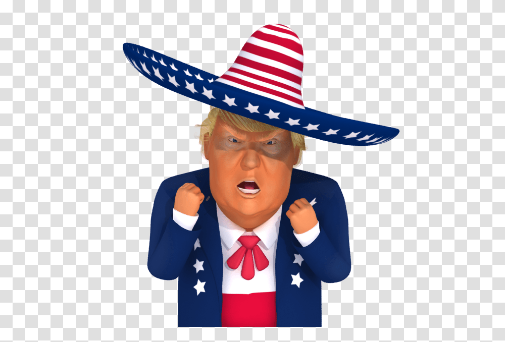 Trumpstickers Angry Mexican Trump Caricature Free Images, Apparel, Person, Human Transparent Png