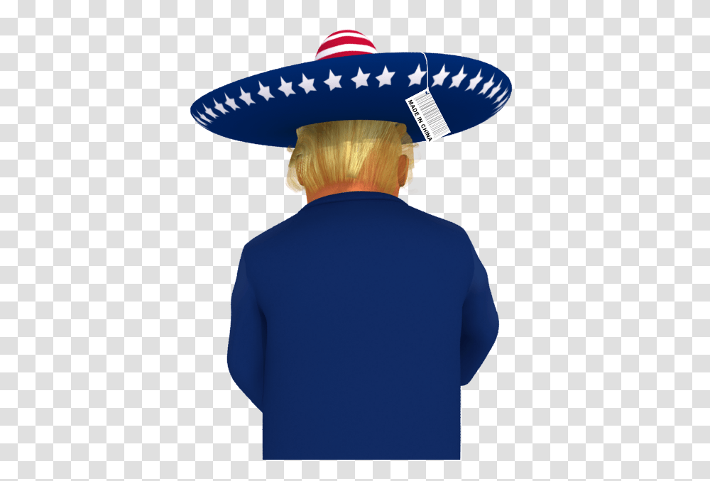 Trumpstickers Made In China Trump Caricature Free Images, Apparel, Sombrero, Hat Transparent Png