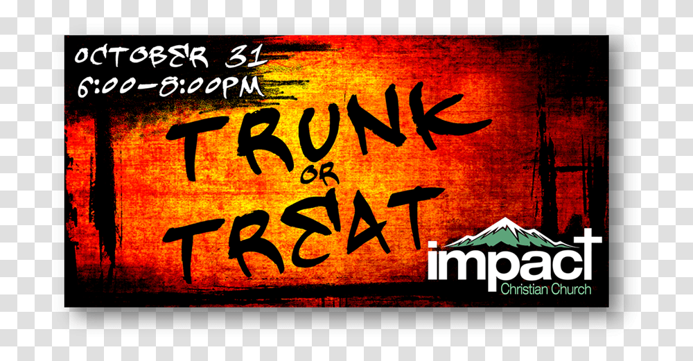 Trunk Or Treat Banner Poster, Advertisement, Handwriting, Calligraphy Transparent Png