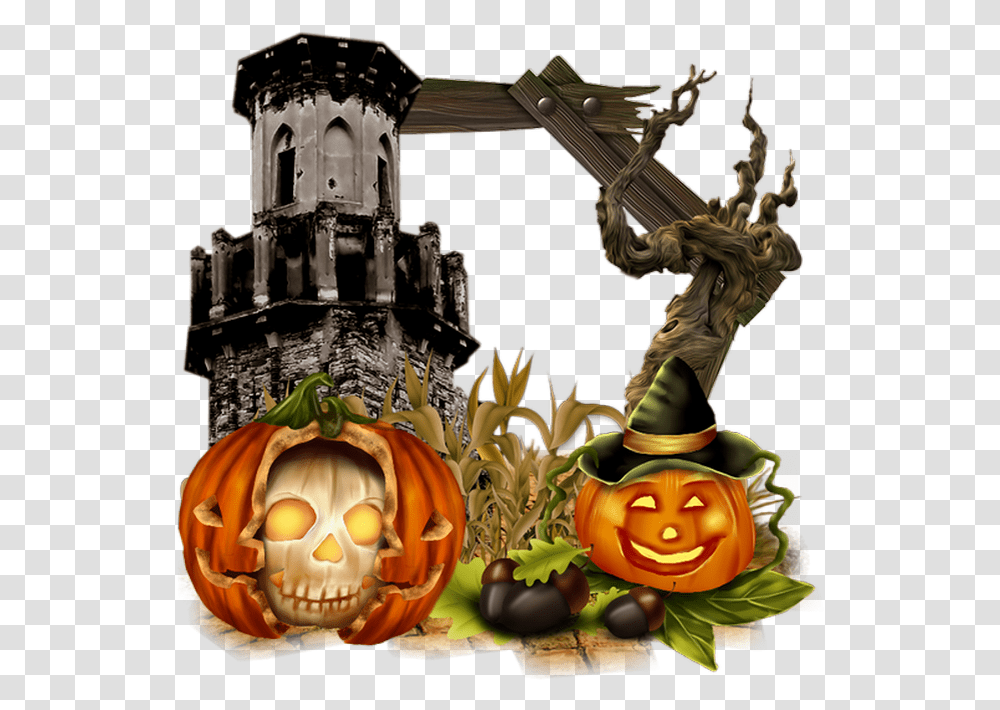 Trunk Or Treat Clipart Halloween, Plant, Building, Architecture, Painting Transparent Png