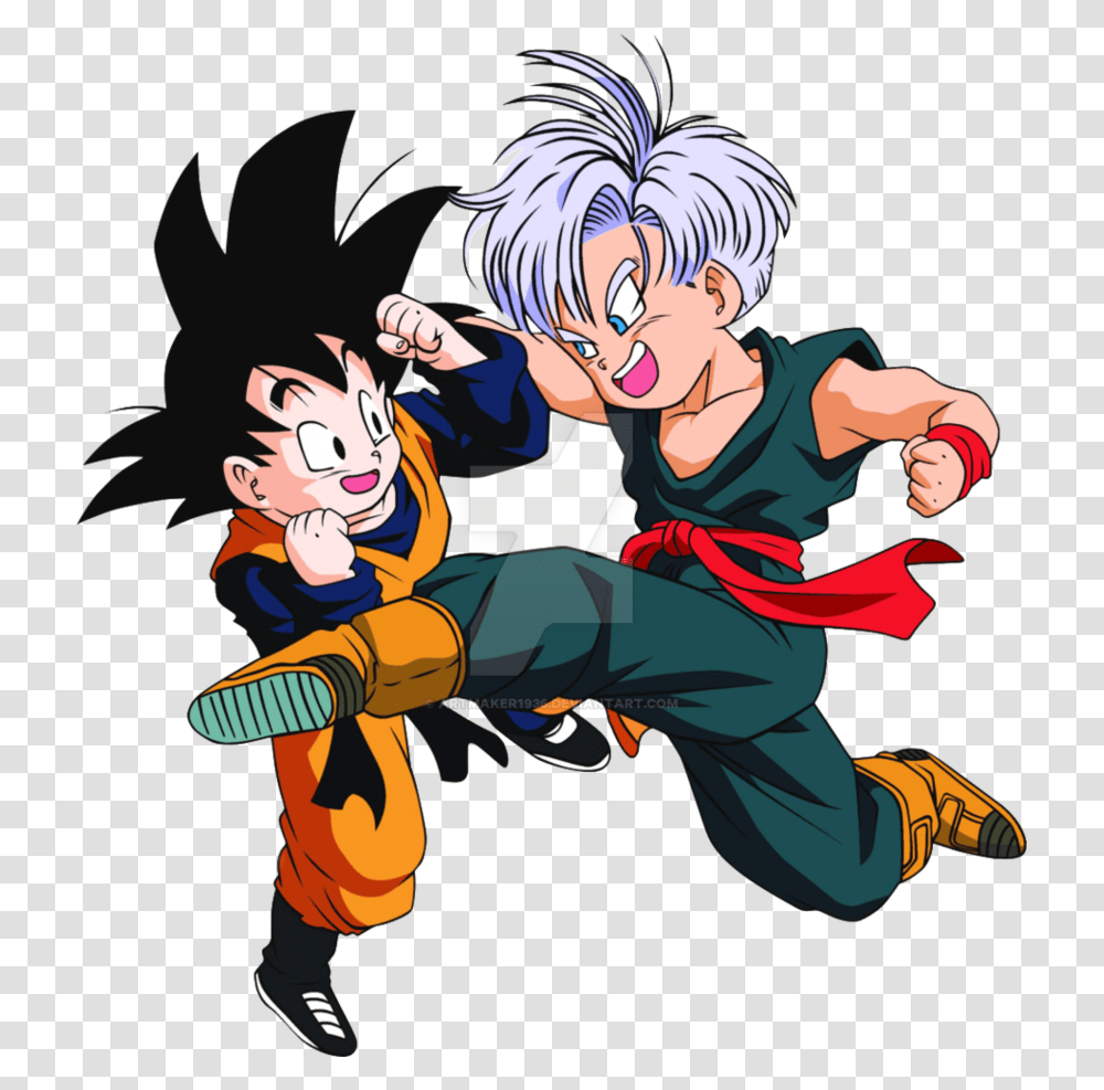 Trunks Goten, Comics, Book, Manga, Person Transparent Png