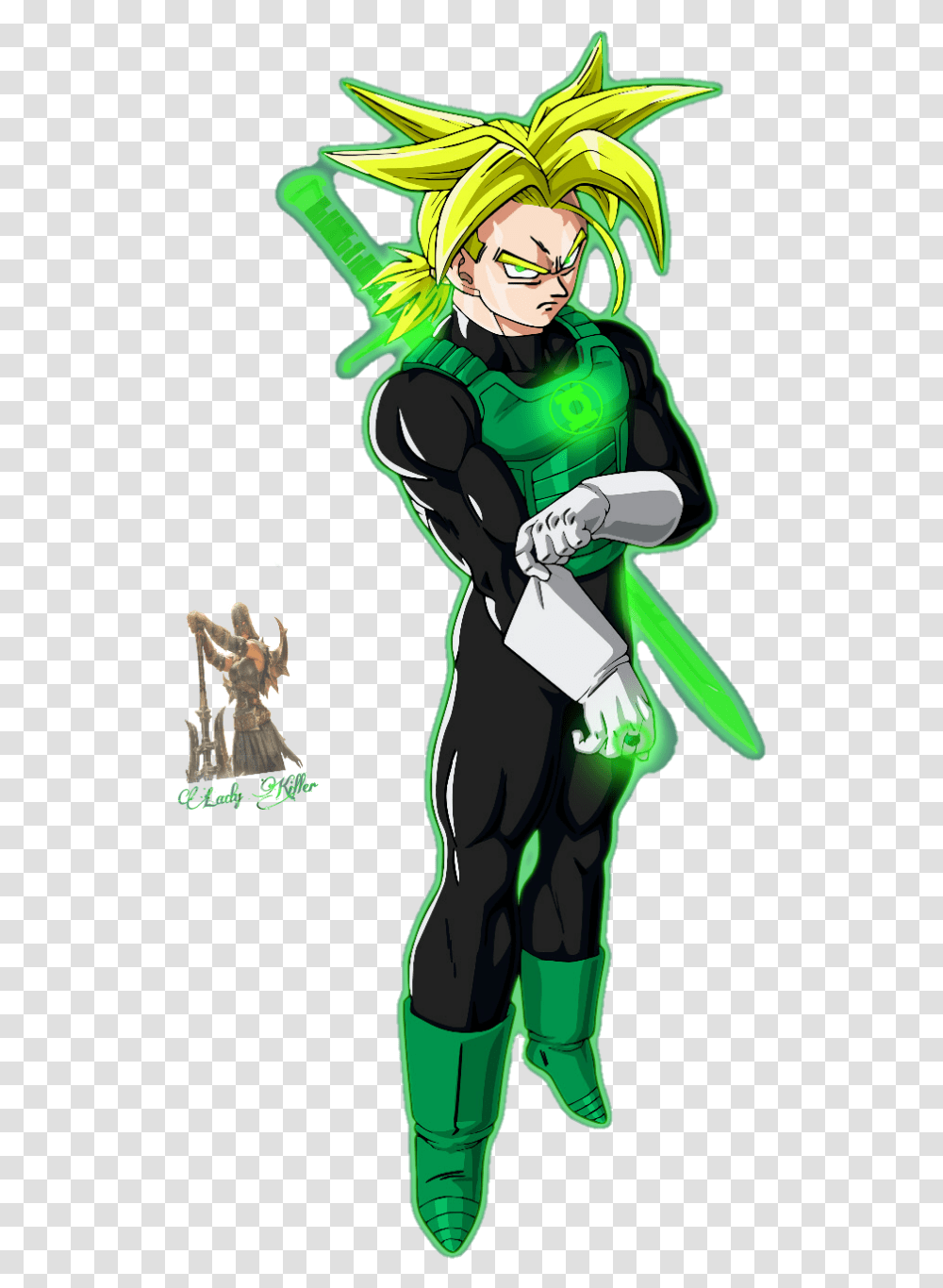 Trunks Ssj2 Supersaiyan Dragonballz Greenlantern Green Lantern Dragon Ball Z, Costume, Person, Ninja Transparent Png