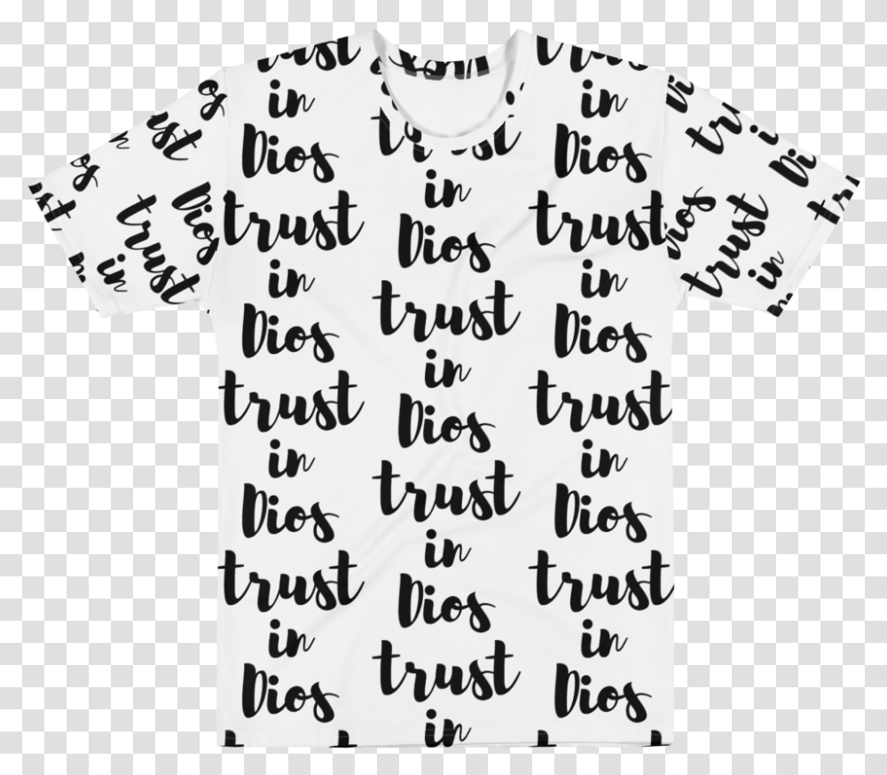 Trust In Dios T Shirt Calligraphy, Apparel, T-Shirt Transparent Png
