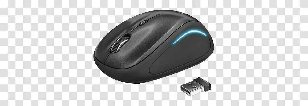 Trust Yvi Wireless Mouse Black Kablosuz Fare, Computer, Electronics, Hardware, Helmet Transparent Png