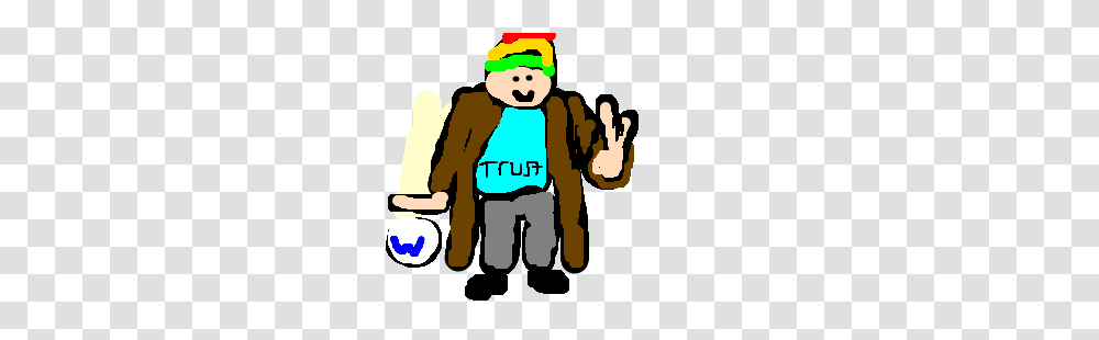 Trustafarian Playing Wiffle Ball Drawing, Apparel, Elf, Hat Transparent Png