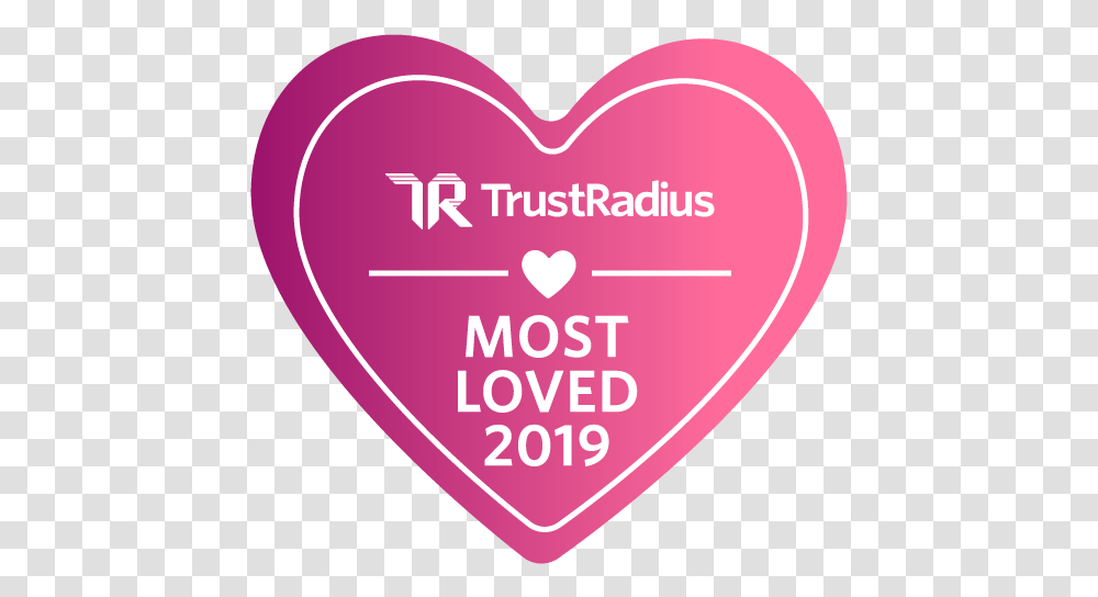 Trustradius Most Loved Award Badge Heart, Plectrum Transparent Png
