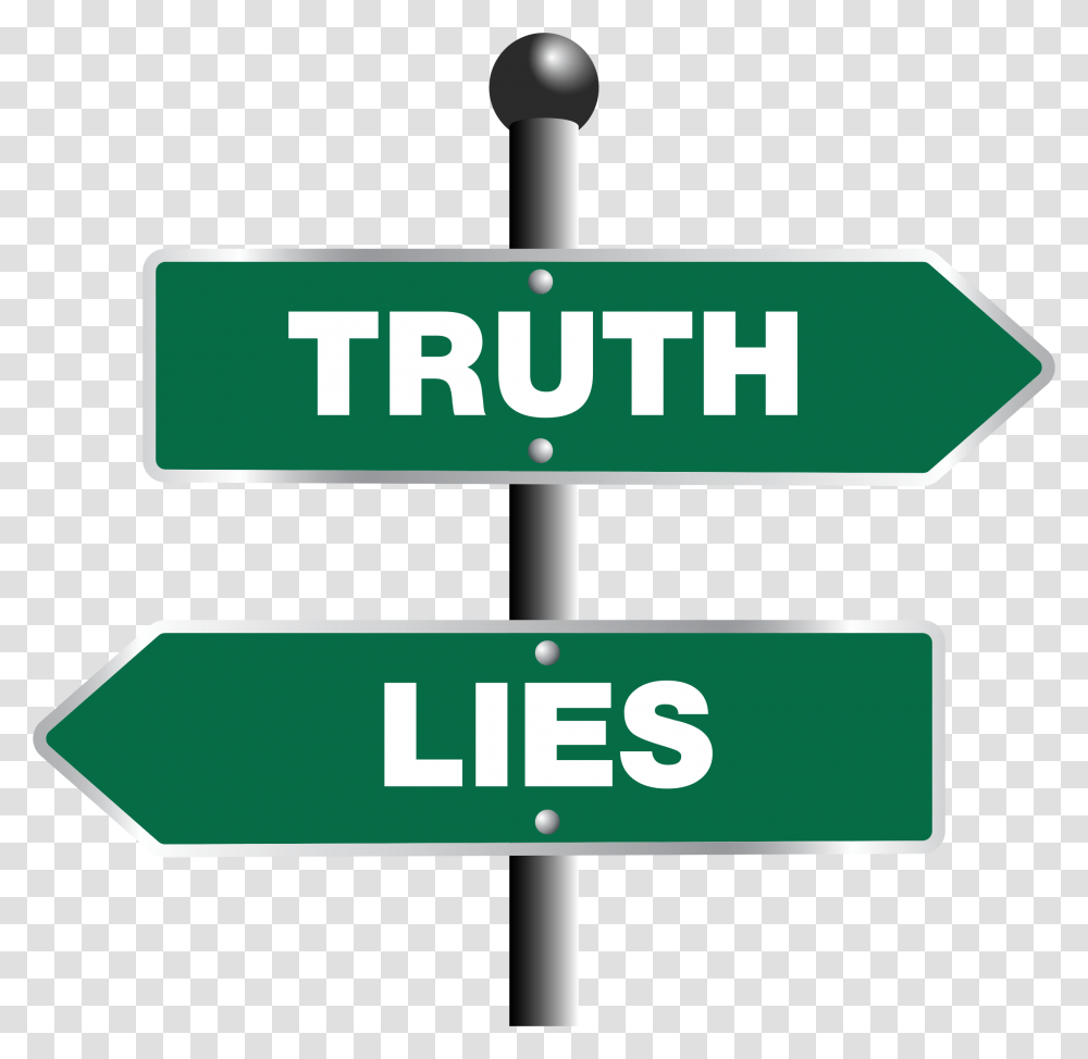 Truth And Lies Sign Icons, Road Sign Transparent Png