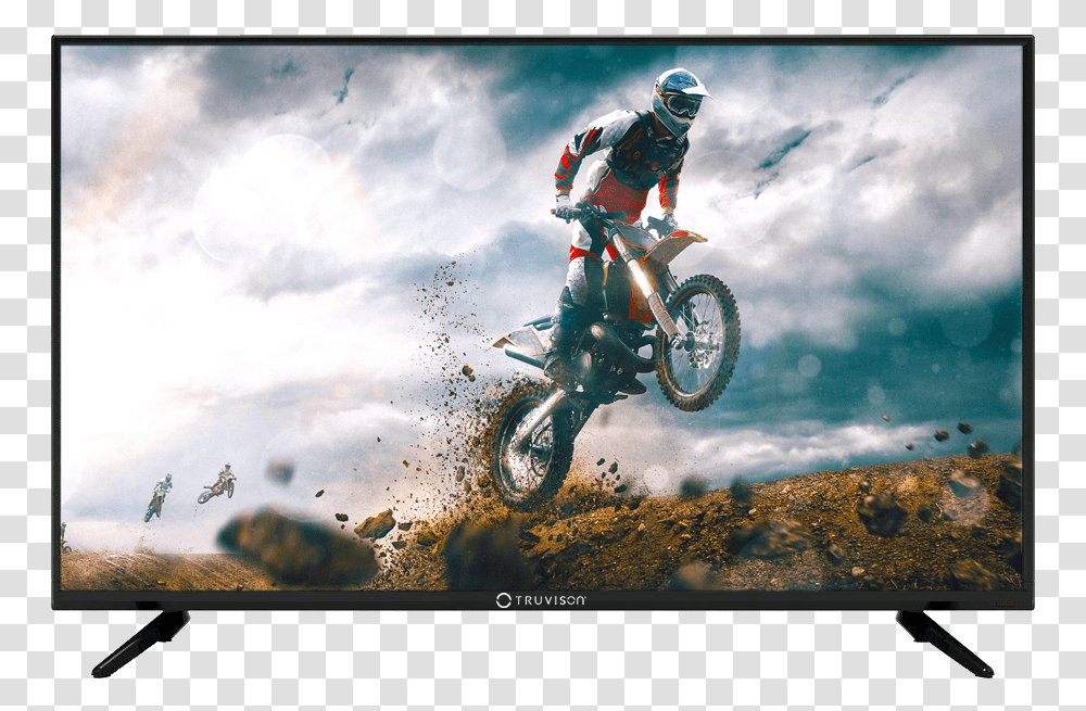 Truvison Unveils Tw3261 32 Inch Full Hd Tv Launched Imagens De Motocross 4k, Motorcycle, Vehicle, Transportation, Person Transparent Png