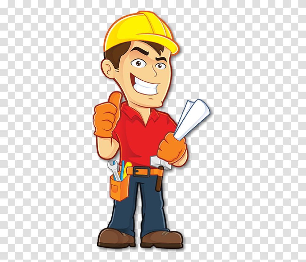 Tryhard Cartoon Handyman, Person, Human, Helmet Transparent Png