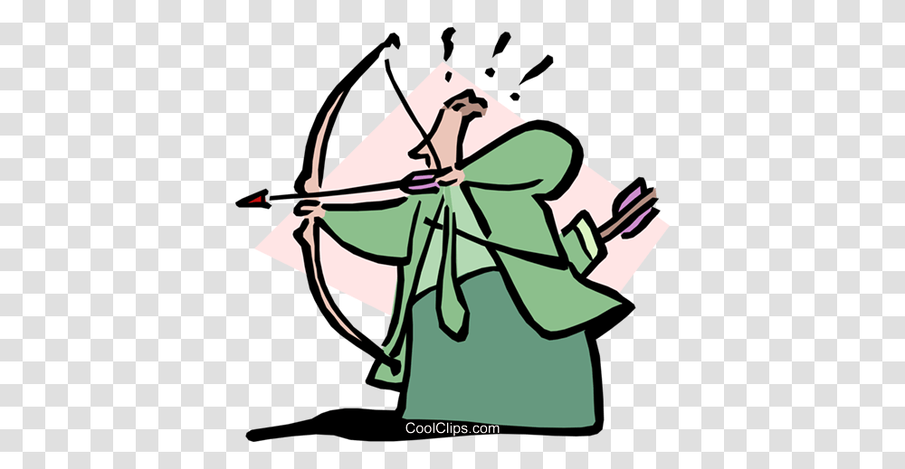 Trying To Hit The Target Royalty Free Vector Clip Art Illustration, Archery, Sport, Bow, Sports Transparent Png