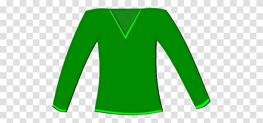 Tshirt Clipart Green Jumper, Sleeve, Apparel, Long Sleeve Transparent Png