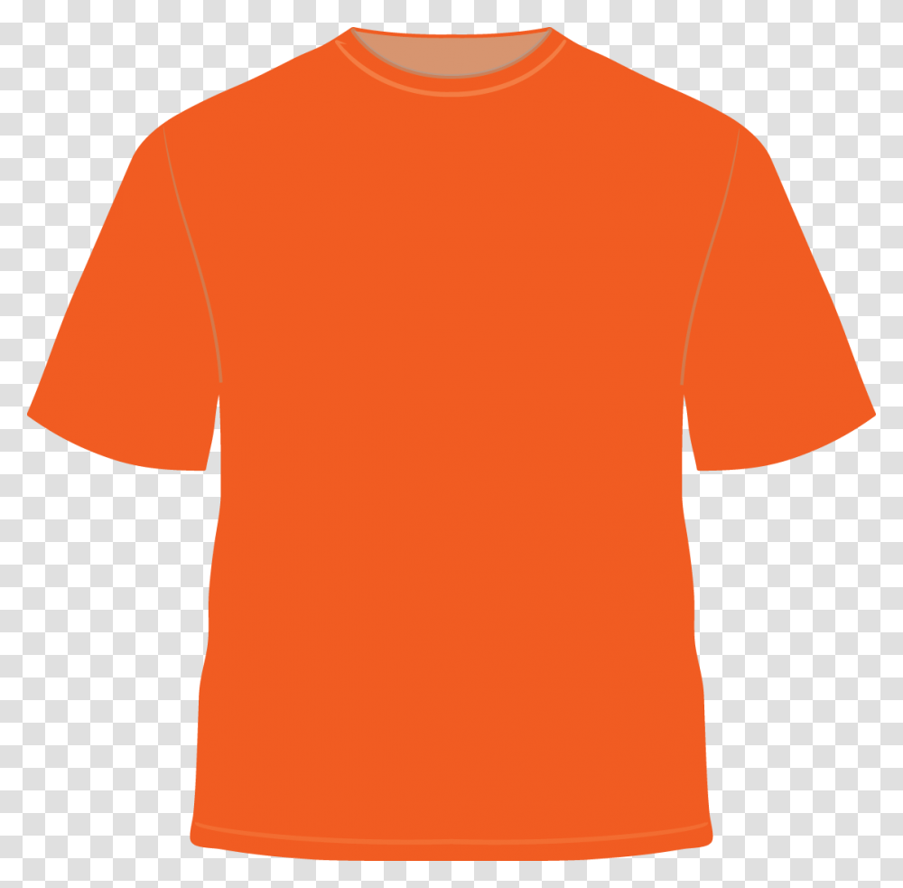 Tshirt Orange Active Shirt, Apparel, T-Shirt, Sleeve Transparent Png