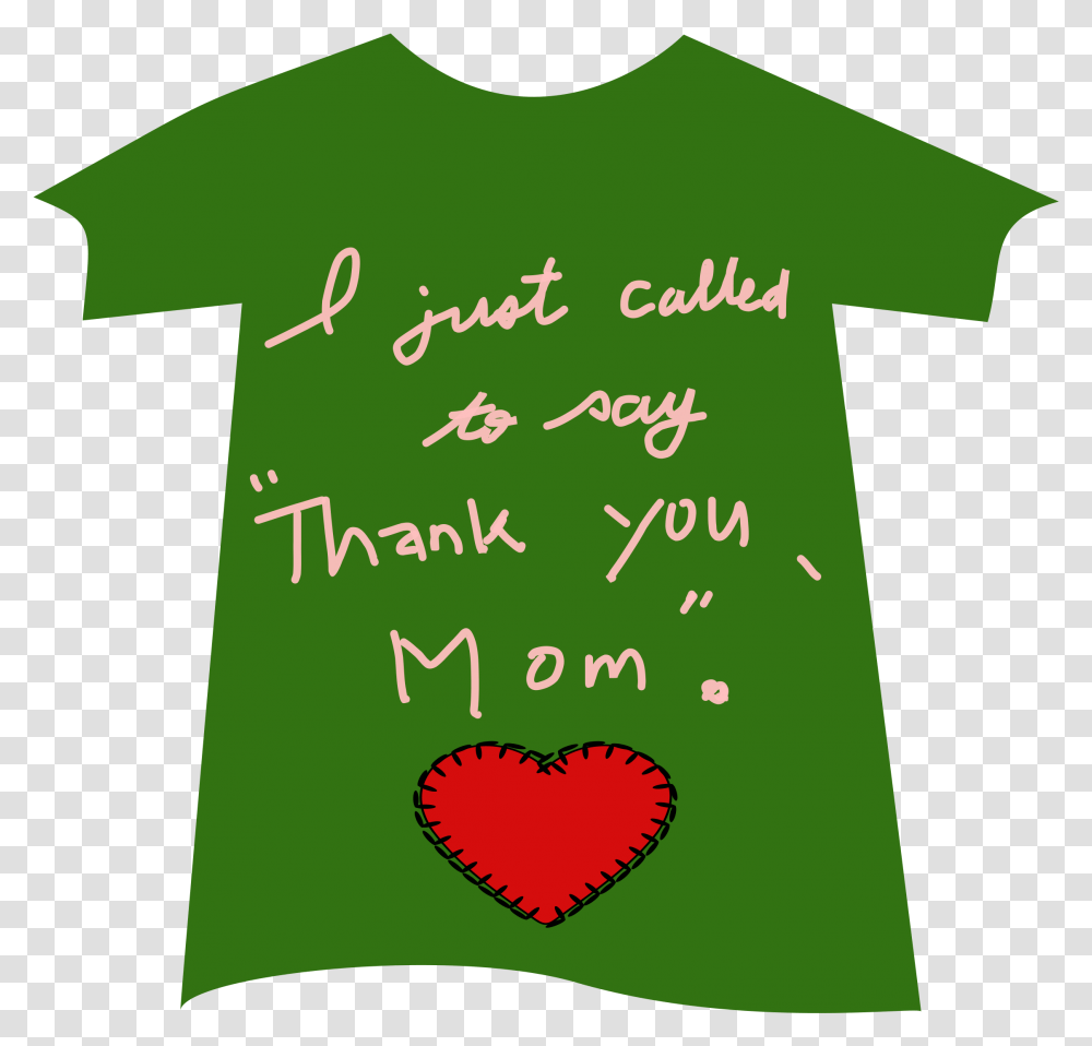 Tshirt Thankyou Mom 02 Clip Arts Clip Art, Apparel, T-Shirt Transparent Png