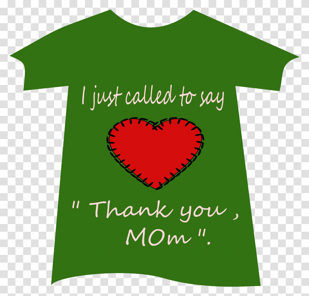 Tshirt Thankyou Mom 03 Clip Arts Love, Apparel, T-Shirt, Heart Transparent Png