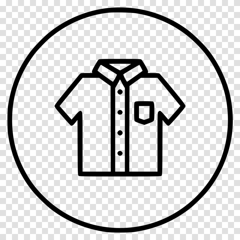 Tshirt Uniform Half Sleeve White Cloth School School Uniform Clipart Black And White, Number, Recycling Symbol Transparent Png