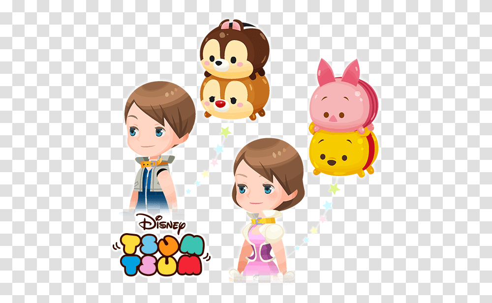 Tsum Tsum's And Kingdom Hearts Cross Over For A Tsum Tsum Vector Free Download, Person, People, Graphics, Drawing Transparent Png