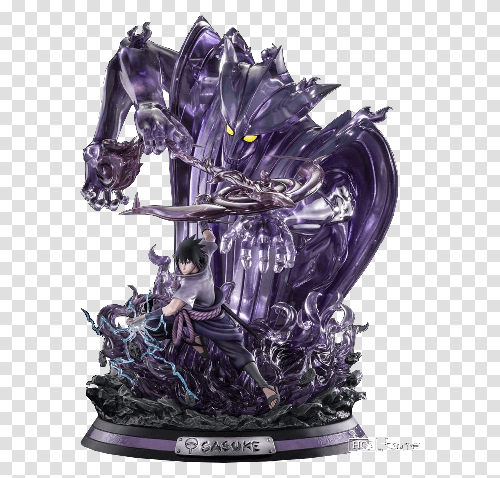 Tsume Art Naruto Shippuden Sasuke Uchiha Hqs Statue Sasuke Resin Statue Tsume, Person, Purple, Crystal, Graphics Transparent Png