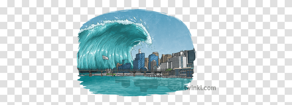 Tsunami Disaster Weather Wave Ks2 Cityscape, Sea, Outdoors, Water, Nature Transparent Png