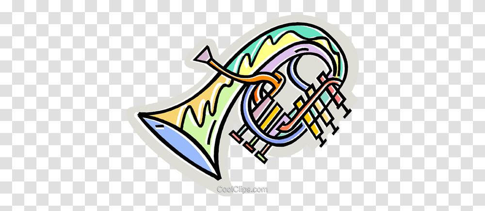Tuba Players Royalty Free Vector Clip Art Illustration, Musical Instrument, Horn, Brass Section, French Horn Transparent Png