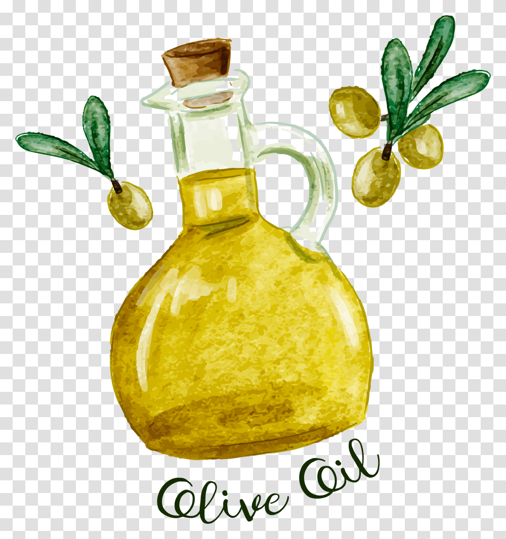 Tubac Olive Oil Celebrating 10 Years 50 Olive Oil Watercolor, Jug, Plant, Food, Pottery Transparent Png