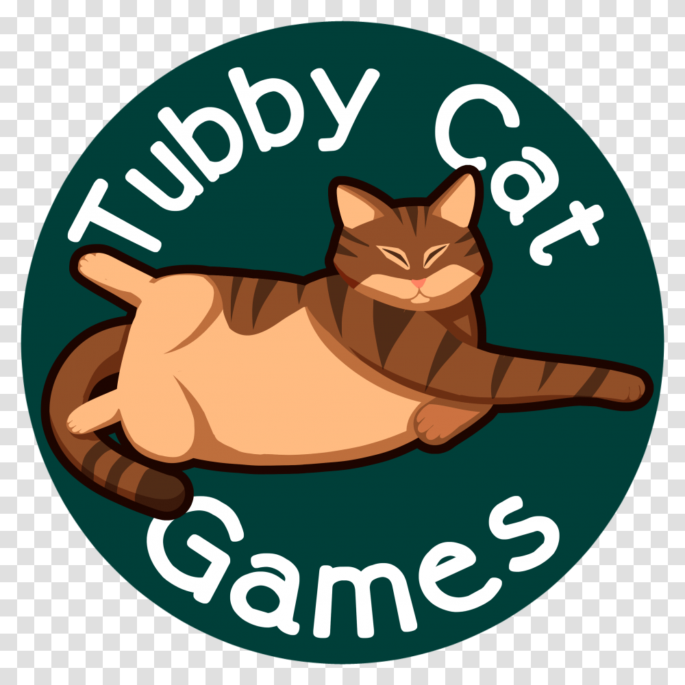 Tubby Cat Games Domestic Cat, Label, Text, Word, Sticker Transparent Png