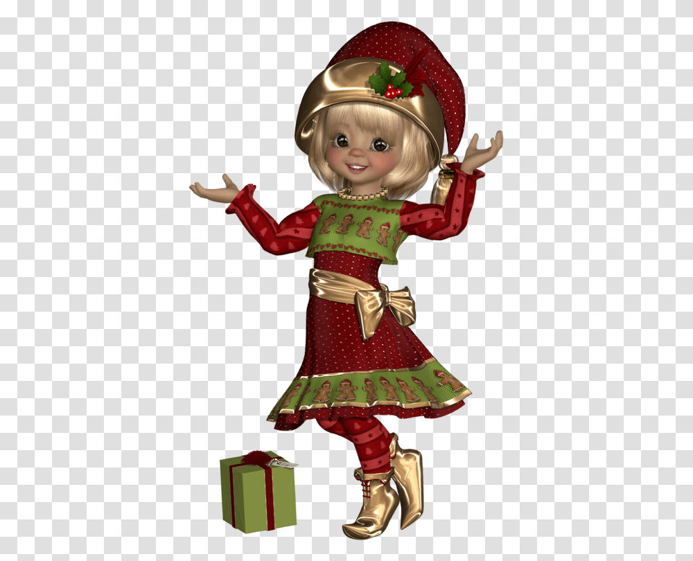 Tube Cookie Hiver Nol Christmas Poser, Doll, Toy, Elf, Person Transparent Png