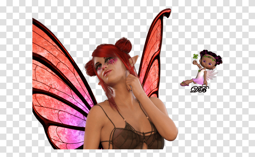 Tube Femme Elfe Papillon 3d Fairy, Person, Costume, Leisure Activities Transparent Png