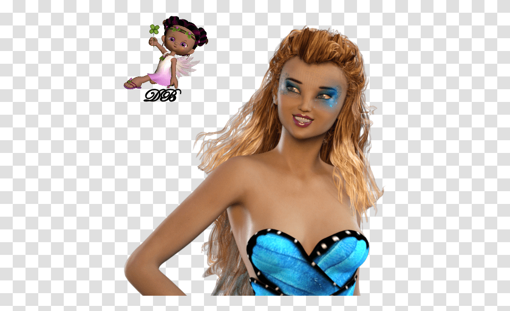 Tube Femme Feriquefantasy Robe Papillon 3d Photo Shoot, Doll, Toy, Person, Human Transparent Png