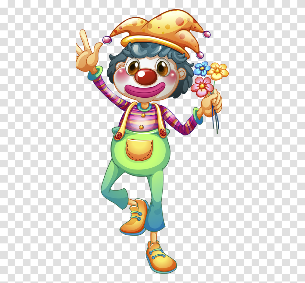 Tubes Clowns Pierrots Drawing Clown With Sneezing Flower, Performer, Toy, Leisure Activities, Helmet Transparent Png