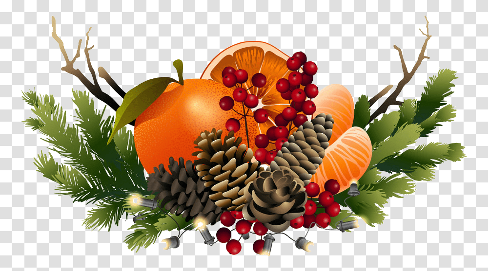 Tubes Fruitstubes Legumesclipartpng Fruitpspvector Christmas Day, Plant, Food, Pattern Transparent Png