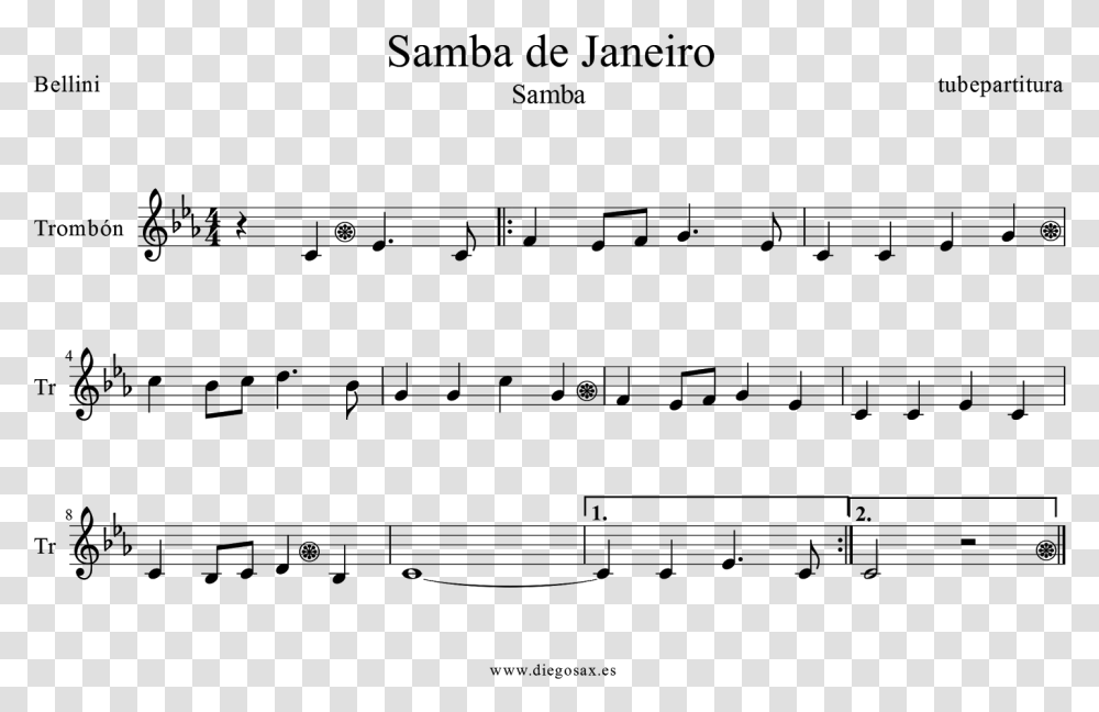 Tubescore Janeiro S Samba By Bellini Sheet Music For Stand By Me Partitura, Gray, World Of Warcraft Transparent Png