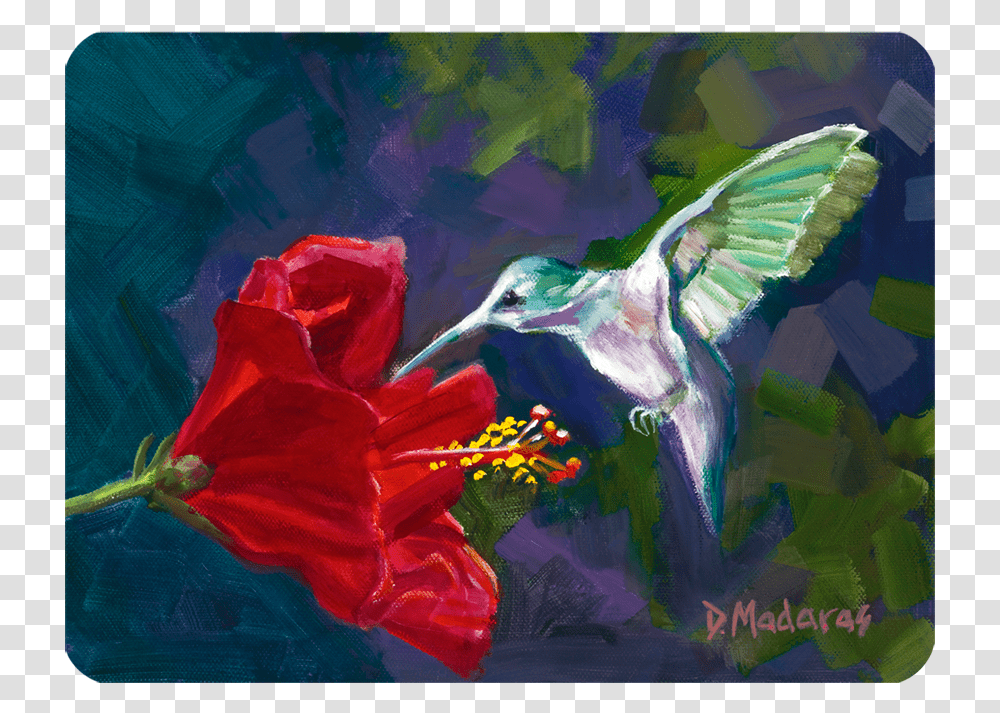 Tucson Art Ruby Throated Hummingbird, Modern Art, Painting, Animal, Dance Pose Transparent Png