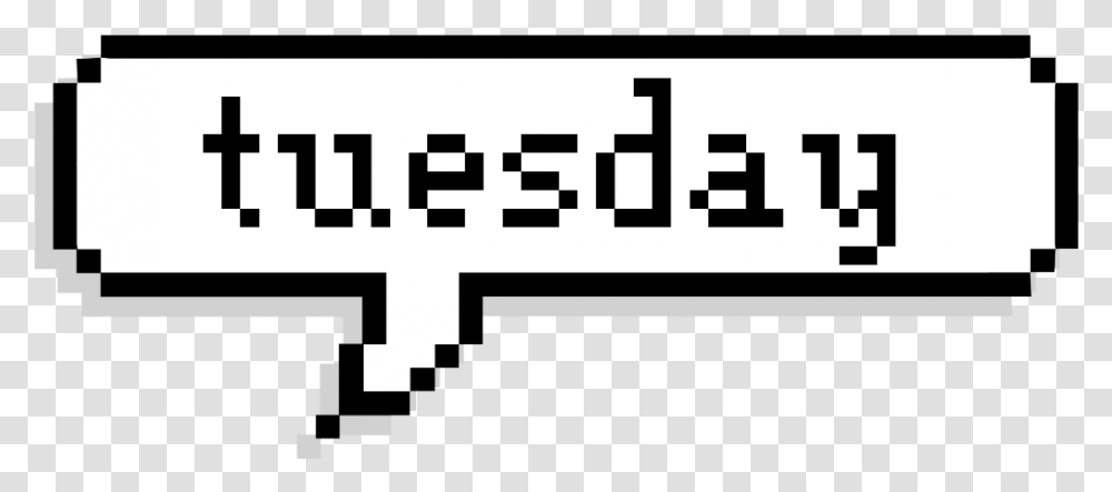 Tuesday Day Pixel Quote Text Black White Don't We Sticker, Stencil, Number, Minecraft Transparent Png