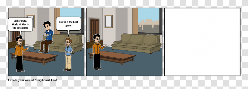 Tuesday With Morrie Comic, Couch, Furniture, Person, Room Transparent Png