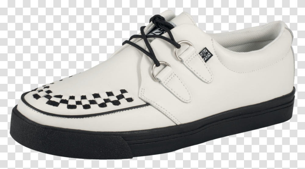 Tuk White Leather 2 Ring Creeper Sneaker Tuk White Leather Creepers, Shoe, Footwear, Apparel Transparent Png