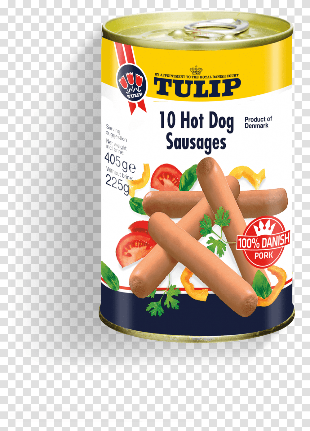 Tulip 10 Hotdog Sausages 225g Tulip Hot Dogs, Person, Human, Food, Tin Transparent Png