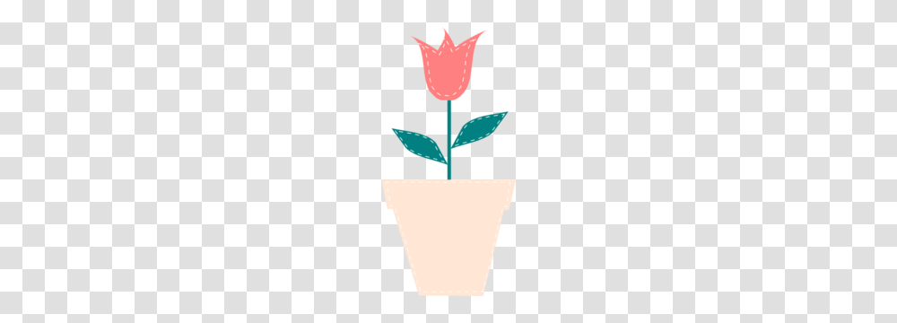 Tulip In Flower Pot Pastel Clip Art, Plant, Blossom, Sprout, Bowl Transparent Png