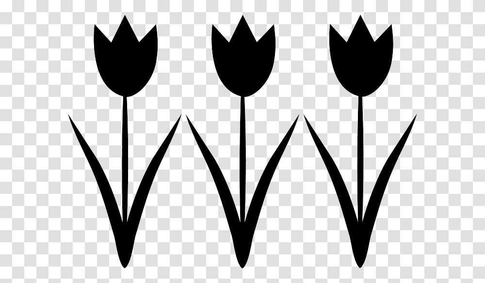 Tulips Clipart Black And White Clip Art Images, Plant, Silhouette, Pattern Transparent Png