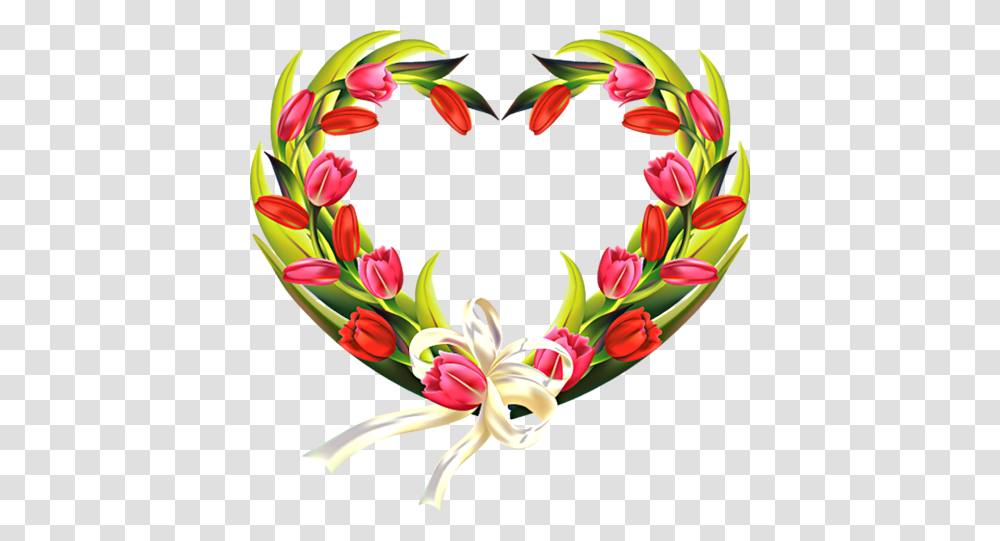 Tulips Heart Clip Art, Floral Design, Pattern Transparent Png