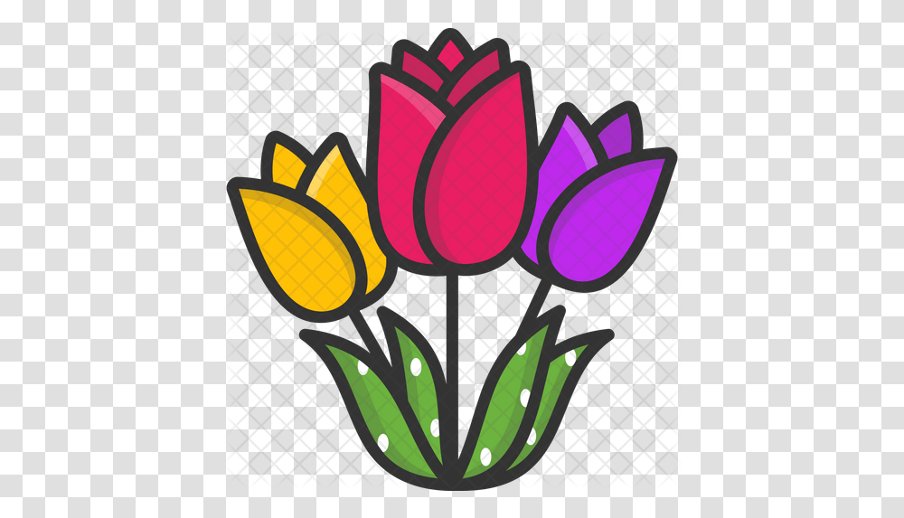 Tulips Icon Floral, Pattern, Art, Poster, Advertisement Transparent Png