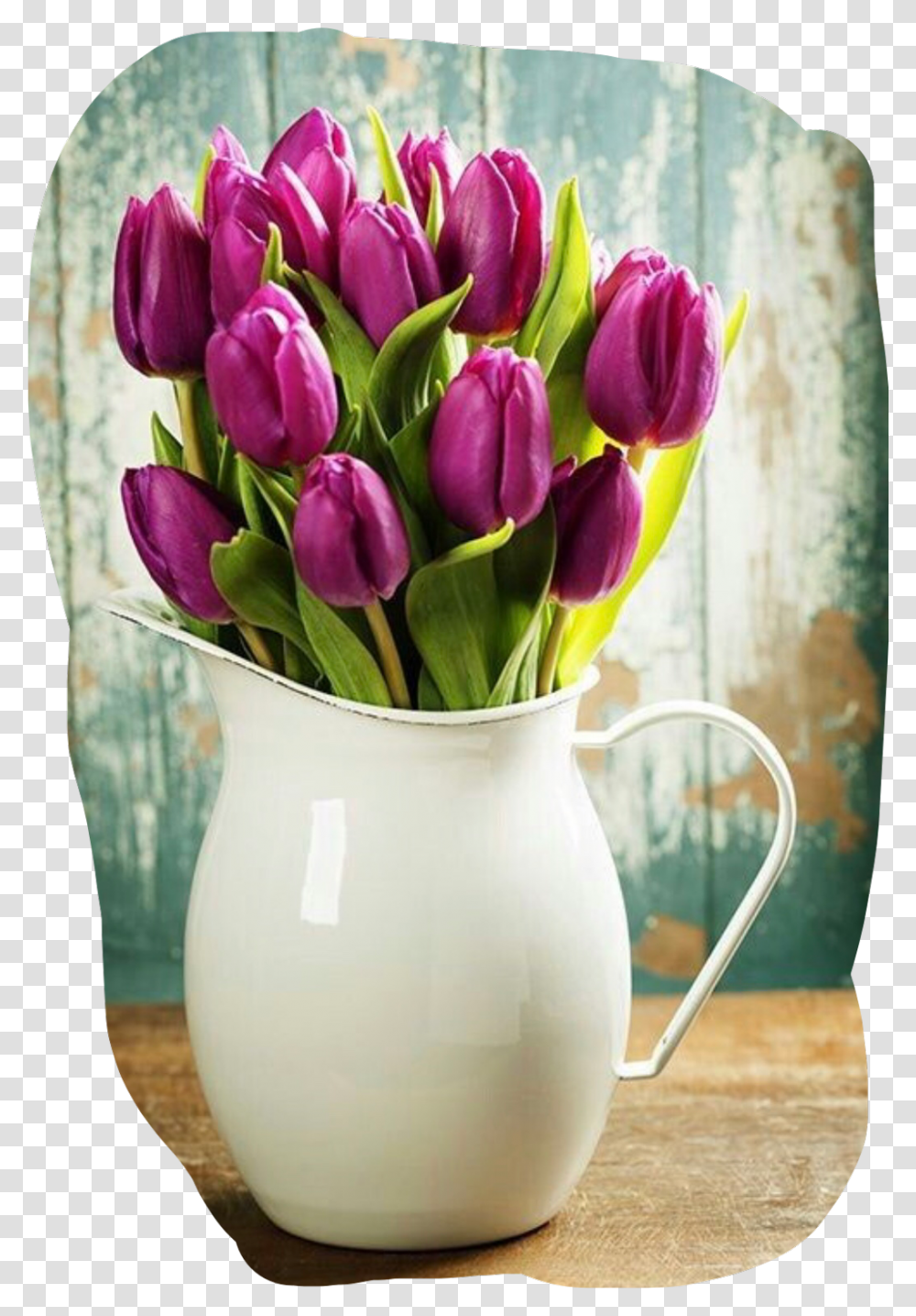 Tulips Purple Vase Pitcher Purple Decor Pretty Good Often Noon Images Telugu, Plant, Flower, Blossom, Flower Bouquet Transparent Png