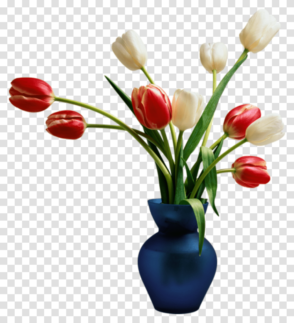 Tulips Tulip Vase Bouquet Flower Flowers Floral Flower Vase, Plant, Blossom, Flower Arrangement, Jar Transparent Png