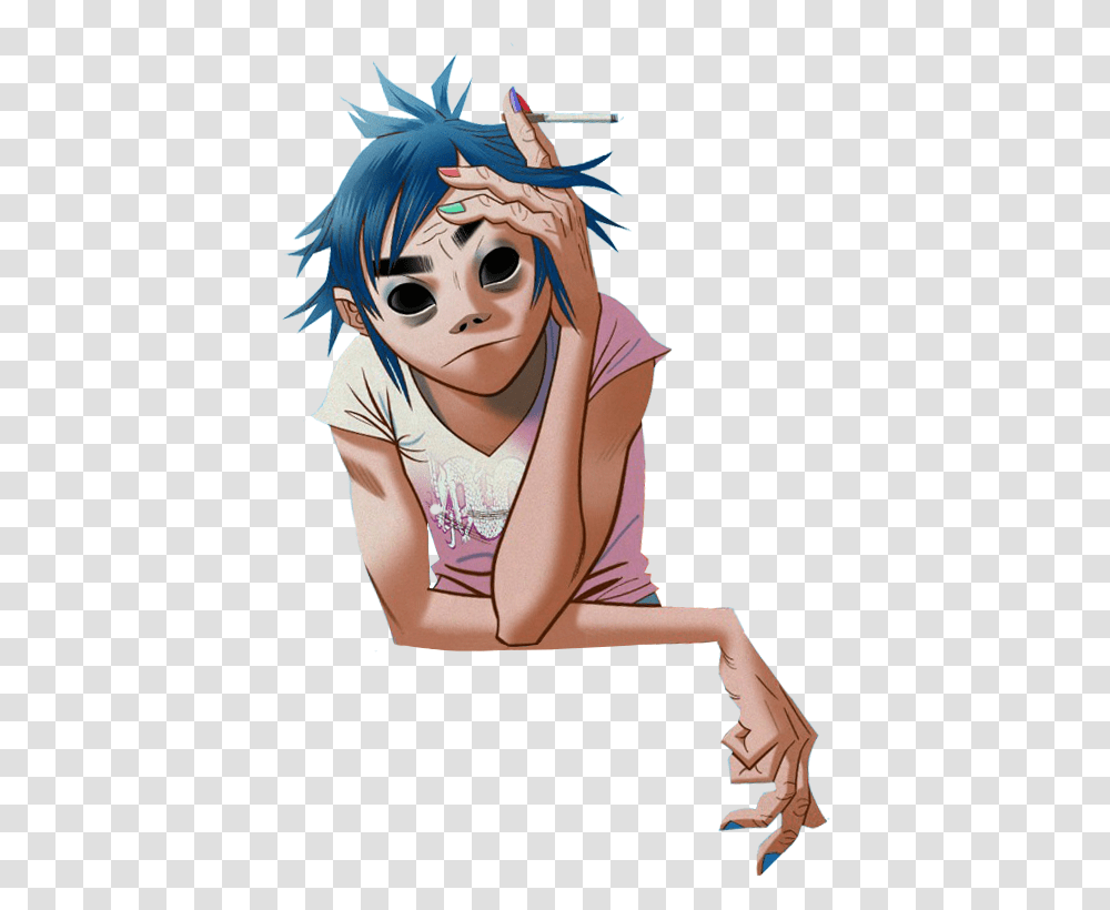 Tumblr A Small Masterpost Gorillaz 2d Header, Person, Comics, Book, Manga Transparent Png