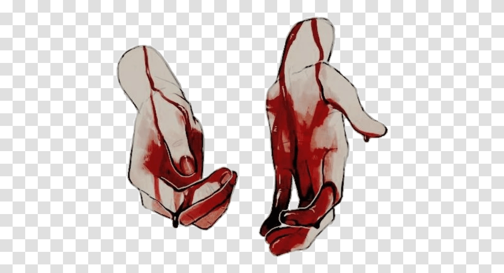 Tumblr Aesthetic Vaporwave Hands Sticker By Angie Hand With Blood Drawing, Hook, Fist, Claw Transparent Png